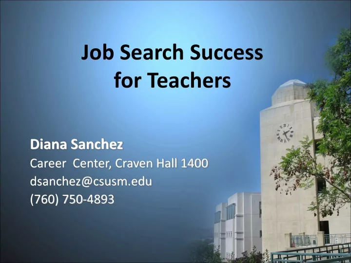 job search success for teachers