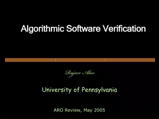Algorithmic Software Verification