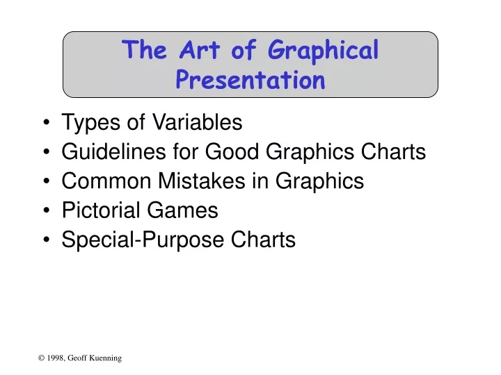 the art of graphical presentation