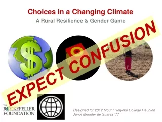 Choices in a Changing Climate A Rural Resilience &amp; Gender Game