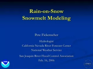 Rain-on-Snow Snowmelt Modeling