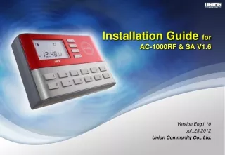 Installation Guide  for AC-1000RF &amp; SA V1.6