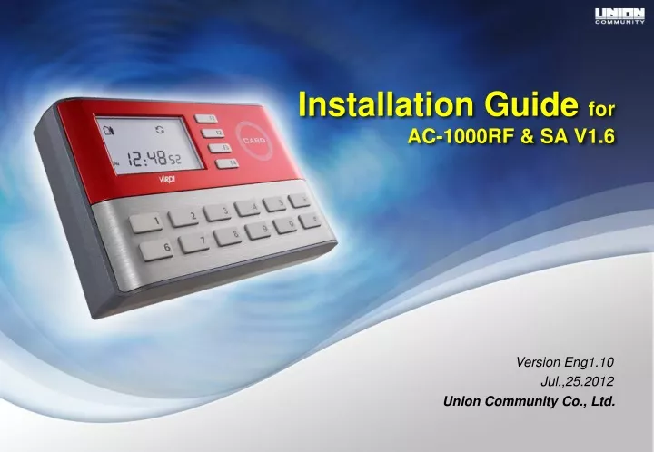 installation guide for ac 1000rf sa v1 6