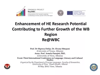 Enhancement of HE Research Potential Contributing to Further Growth of the WB Region  Re@WBC
