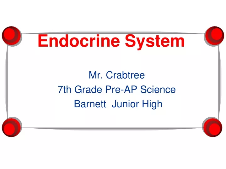 endocrine system