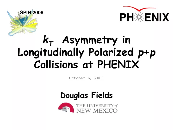 k t asymmetry in longitudinally polarized p p collisions at phenix