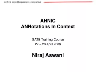 ANNIC ANNotations In Context