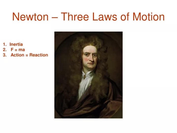 newton three laws of motion