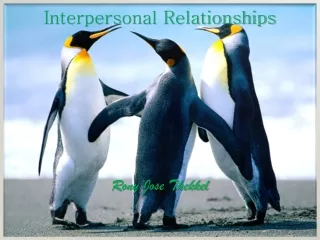 Interpersonal Relationships Rony  Jose  Thekkel