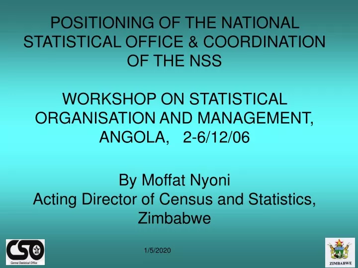 positioning of the national statistical office