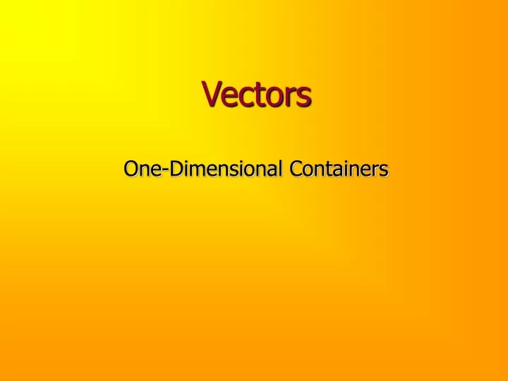 vectors