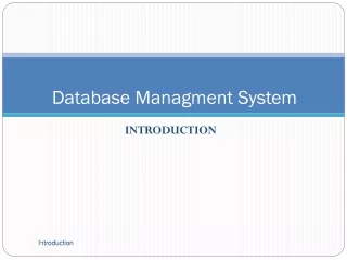 Database Managment System
