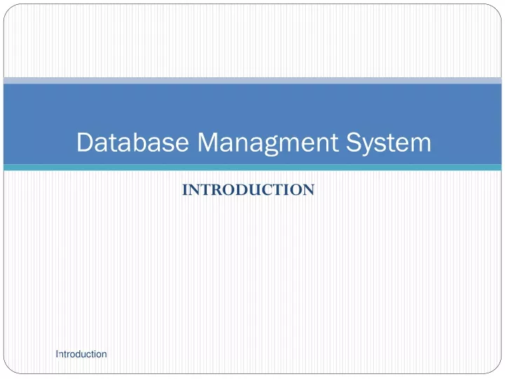 database managment system