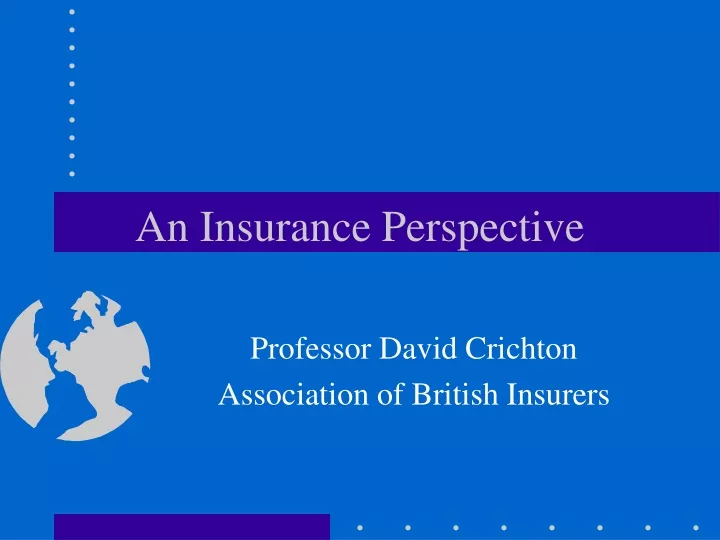 an insurance perspective