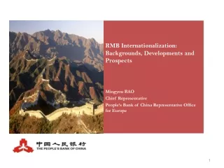 RMB Internationalization: Backgrounds, Developments and Prospects