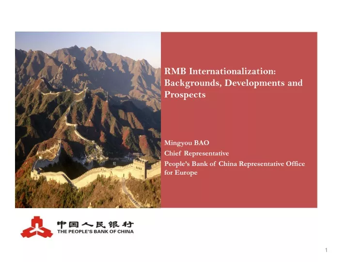 rmb internationalization backgrounds developments and prospects
