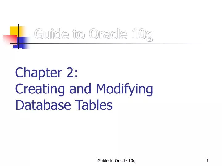 guide to oracle 10g