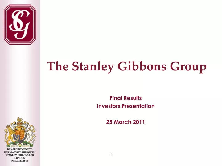 final results investors presentation 25 march 2011