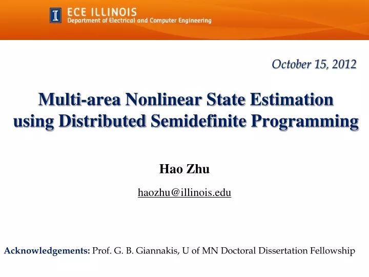 multi area nonlinear state estimation using distributed semidefinite programming