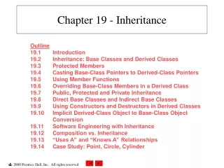 Chapter 19 - Inheritance