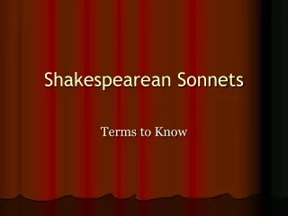 Shakespearean Sonnets