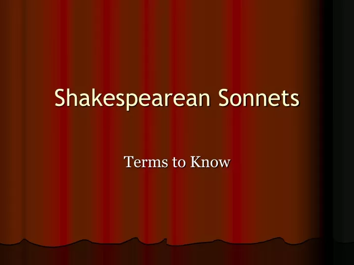 shakespearean sonnets