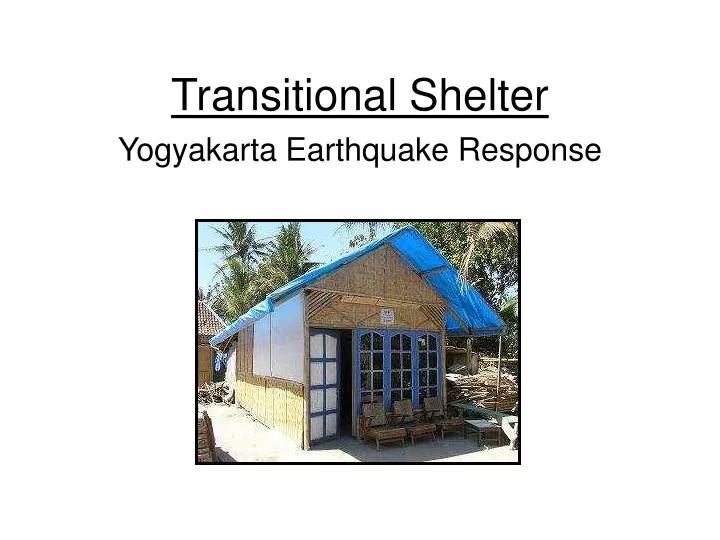 transitional shelter