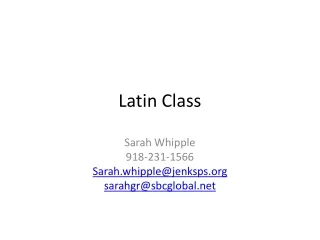 Latin Class