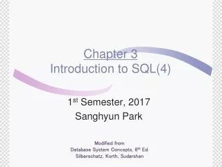 Chapter 3 Introduction to SQL(4)