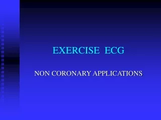 EXERCISE  ECG