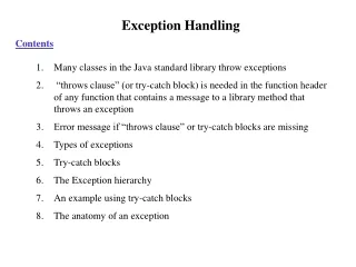 Exception Handling