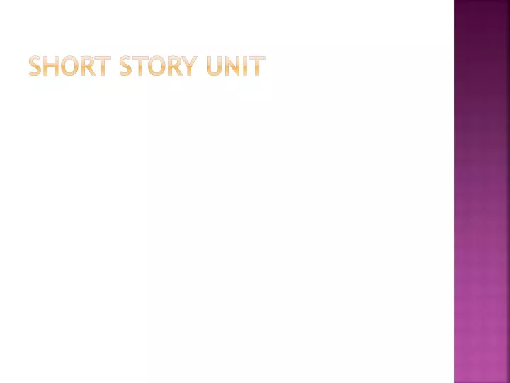 short story unit