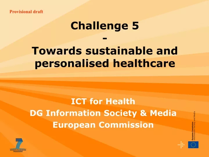 challenge 5 towards sustainable and personalised healthcare