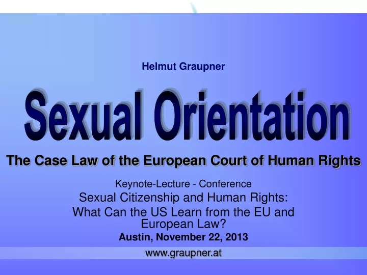 the case law of the european court of human rights