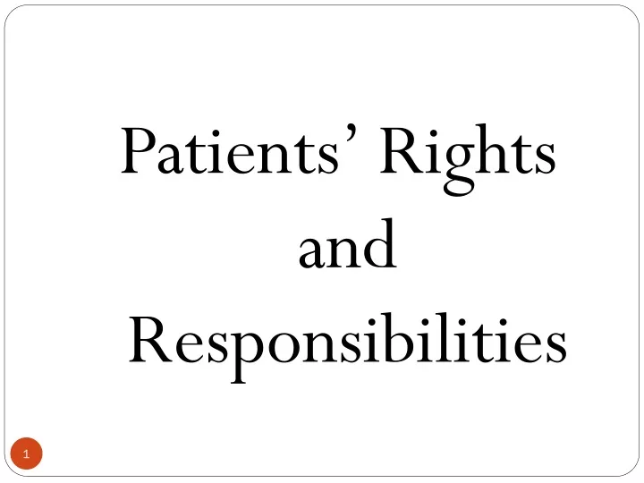 patients rights and responsibilities