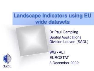 Landscape Indicators using EU wide datasets