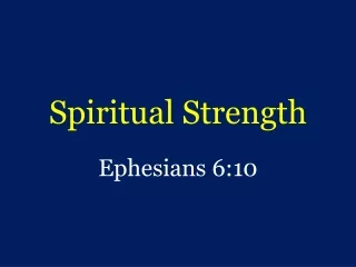 Spiritual Strength