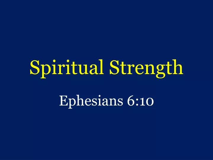 spiritual strength