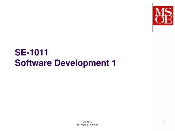 se 1011 software development 1