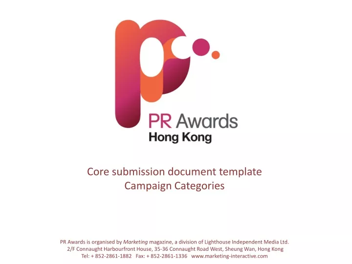 core submission document template campaign