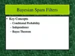 Bayesian Spam Filters - slide 1
