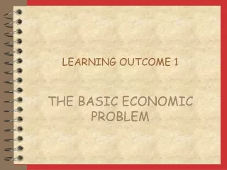 LEARNING OUTCOME 1