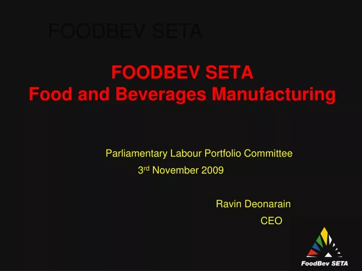 foodbev seta food and beverages manufacturing