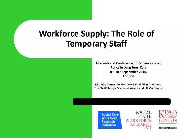 workforce supply the role of temporary staff