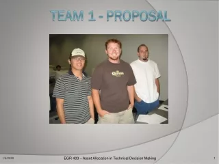 Team 1 - Proposal