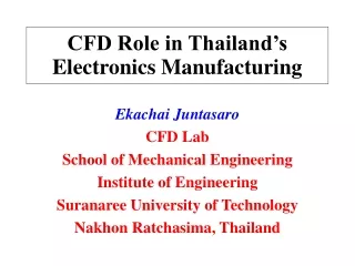 CFD Role in Thailand’s Electronics Manufacturing