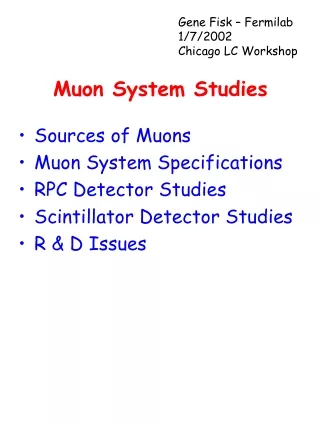 Muon System Studies