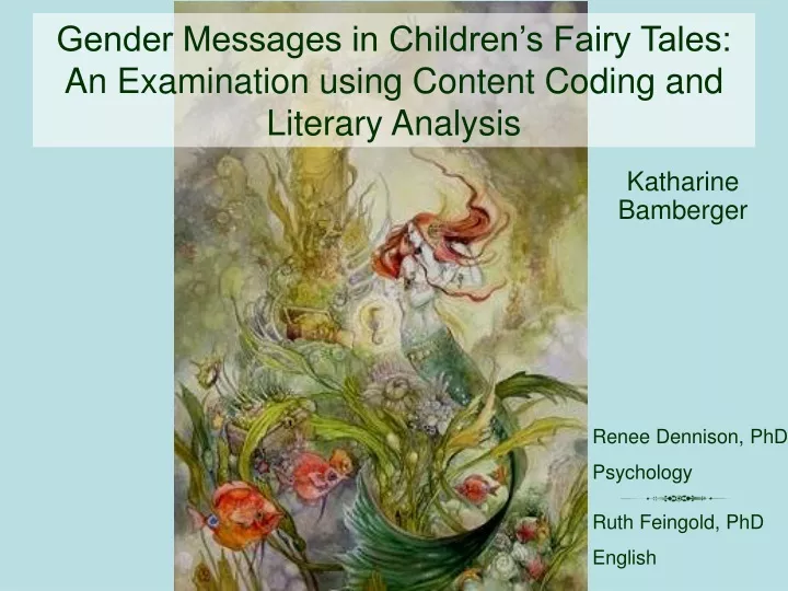 gender messages in children s fairy tales