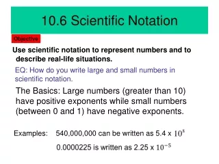 10.6 Scientific Notation