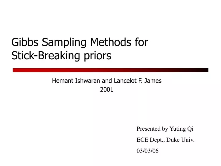 gibbs sampling methods for stick breaking priors